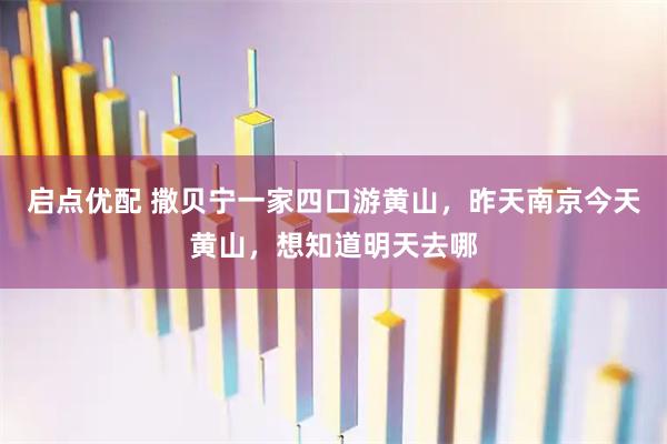 启点优配 撒贝宁一家四口游黄山，昨天南京今天黄山，想知道明天去哪